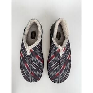 Pendleton Mens Couch Cruiser Slippers Size 11 US Wyeth Trail Grey Shearling